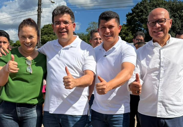 Rubens Vieira acompanha Rafael Fonteles na inauguração de 40 mil m² de asfalto em Agricolândia