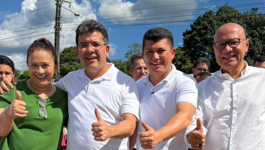 Rubens Vieira acompanha Rafael Fonteles na inauguração de 40 mil m² de asfalto em Agricolândia
