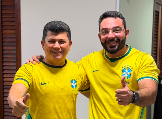 Rubens Vieira com o prefeito Francisco Emanuel