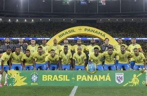 Seleção Brasileira antes do amistoso contra o Panamá, no Maracanã