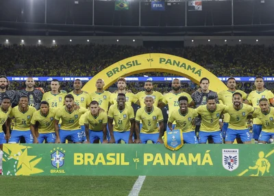 Seleção Brasileira antes do amistoso contra o Panamá, no Maracanã