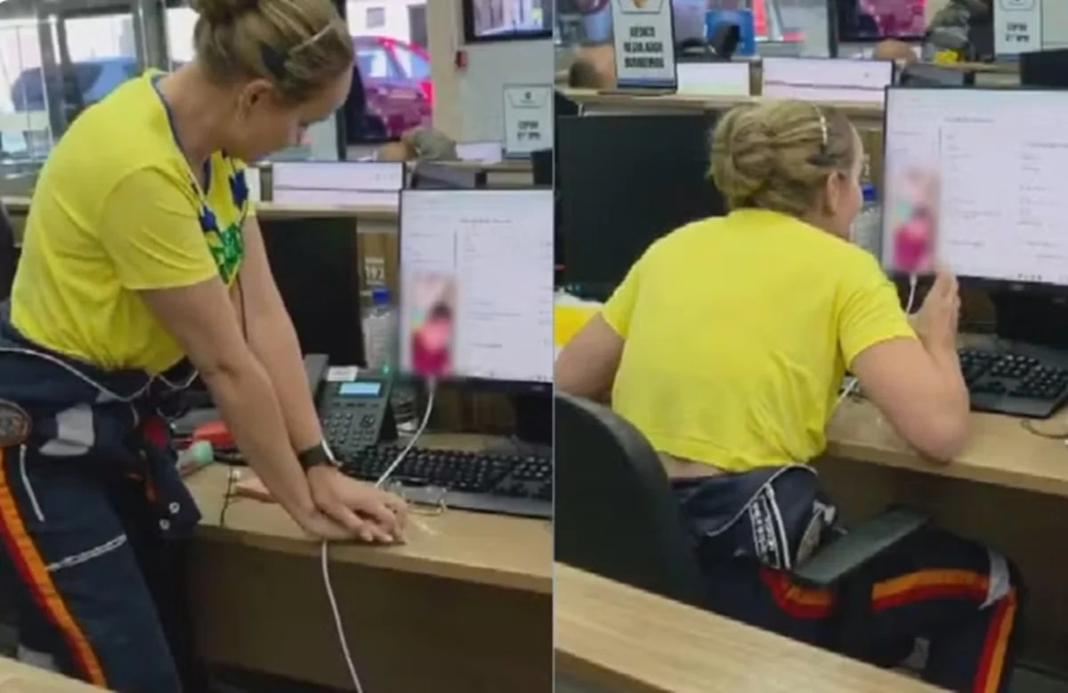 Socorrista orienta por videochamada testemunhas sobre como realizar as manobras de reanimação