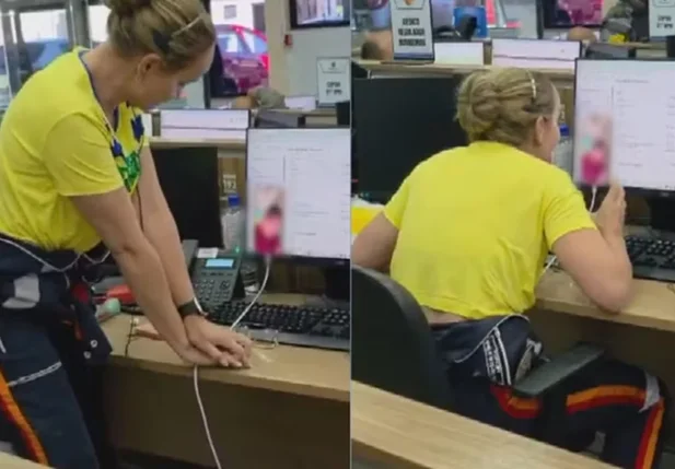 Socorrista orienta por videochamada testemunhas sobre como realizar as manobras de reanimação