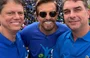 Tarcísio de Freitas, Estevam Hernandes e Flávio Bolsonaro