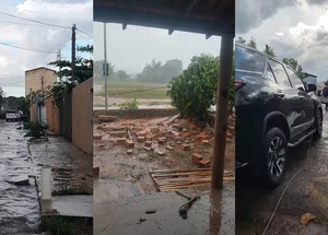 Temporal atinge Piracuruca e provoca transtornos em diversos pontos da cidade