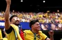 Torcedores do Equador comemoram vitória sobre a Alemanha na Copa do Mundo