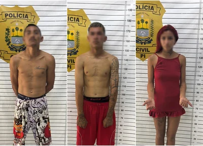 Três pessoas foram presas acusadas de tráfico de drogas