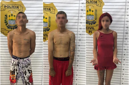 Três pessoas foram presas acusadas de tráfico de drogas