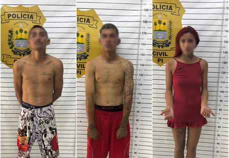 Policiais usam spray de pimenta para conter populares durante prisão de trio acusado de tráfico em Parnaíba