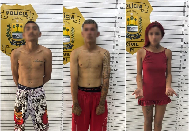 Três pessoas foram presas acusadas de tráfico de drogas