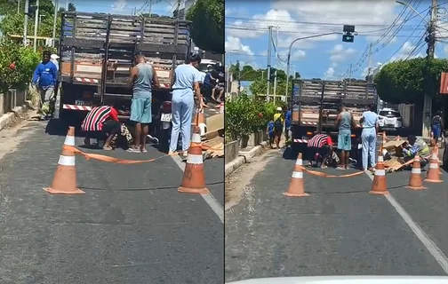 Acidente deixa casal ferido no Mocambinho