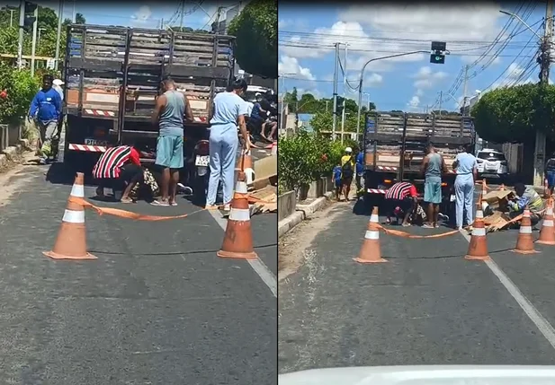Acidente deixa casal ferido no Mocambinho