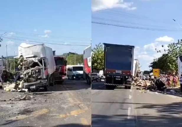 Acidente na BR 343 em Água Branca