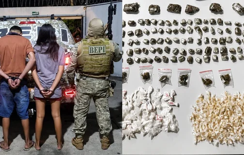 Adolescentes apreendidos com drogas em Altos