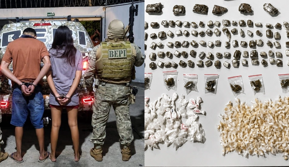 Adolescentes apreendidos com drogas em Altos