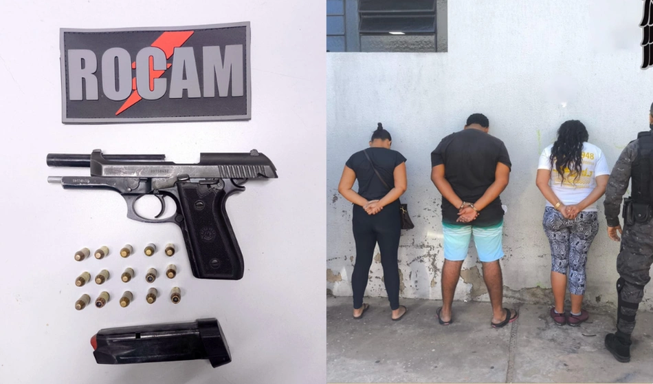 Arma de fogo foi localizada durante abordagem em posto de combustíveis