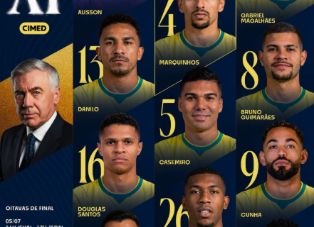 Brasil divulga escalação para enfrentar a Noruega; Martinelli substitui Paquetá nas oitavas