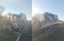 Caminhão ficou completamente destruído