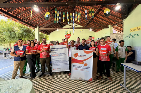 Campanha “Cartão Vermelho ao Trabalho Infantil” promove conscientização em escolas estaduais de Pedro II