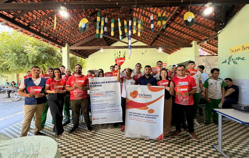 Campanha “Cartão Vermelho ao Trabalho Infantil” promove conscientização em escolas estaduais de Pedro II