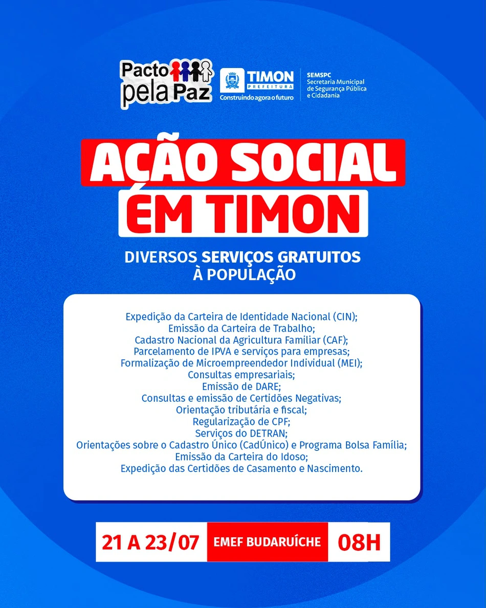 Cartaz do programa Pacto Pela Paz