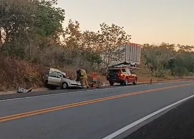 Colisão frontal na BR 343 em Amarante