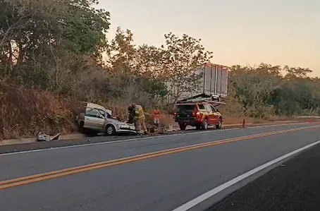 Colisão frontal na BR 343 em Amarante