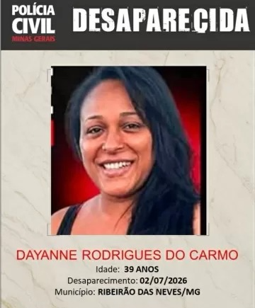 Dayanne está desaparecida desde o dia 2 de julho