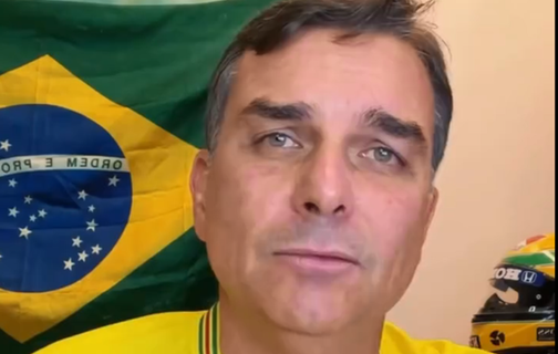 Flávio Bolsonaro em vídeo nas redes sociais