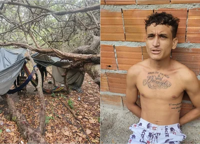 Foragido foi encontrado em acampamento na zona rural de Cajueiro da Praia