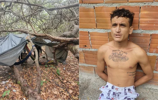 Foragido foi encontrado em acampamento na zona rural de Cajueiro da Praia