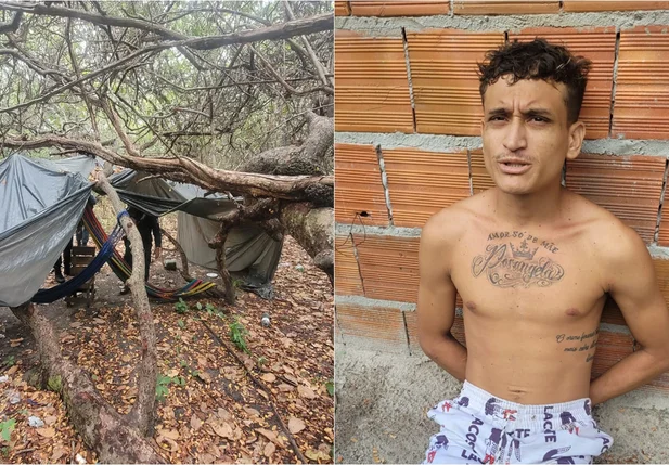 Foragido foi encontrado em acampamento na zona rural de Cajueiro da Praia