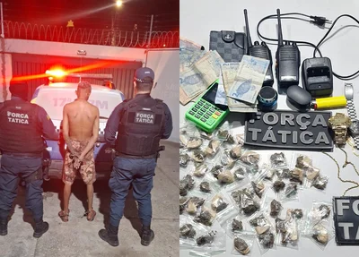 Gabriel Rodrigues foi preso com mais de 50 papelotes de maconha, além de cocaína e crack