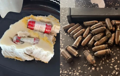 Granadas e munições encontradas na casa de mulher em Parnaíba