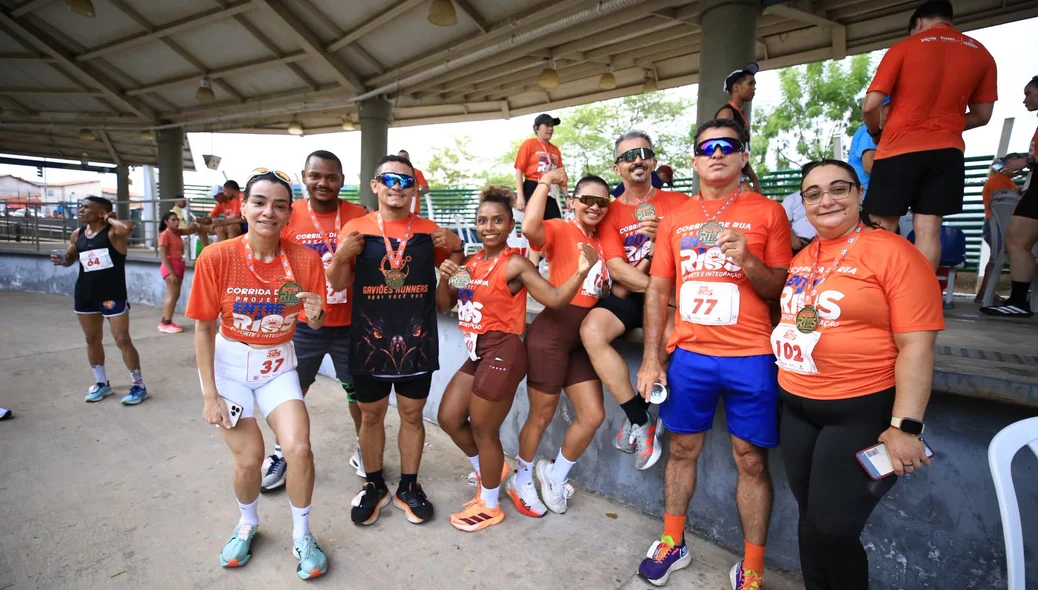 Grupo participante da corrida