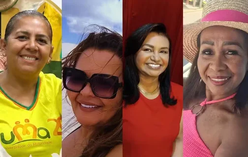 Helena Ferreira de Freitas Santos, Núbia Alves Brito, Marinalva Alves da Silva e Maria Fatima Boaventura