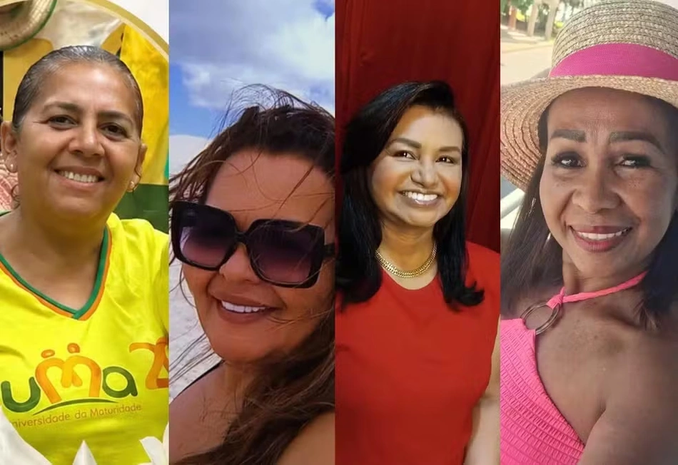 Helena Ferreira de Freitas Santos, Núbia Alves Brito, Marinalva Alves da Silva e Maria Fatima Boaventura