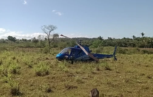 Helicóptero faz pouso forçado em José de Freitas