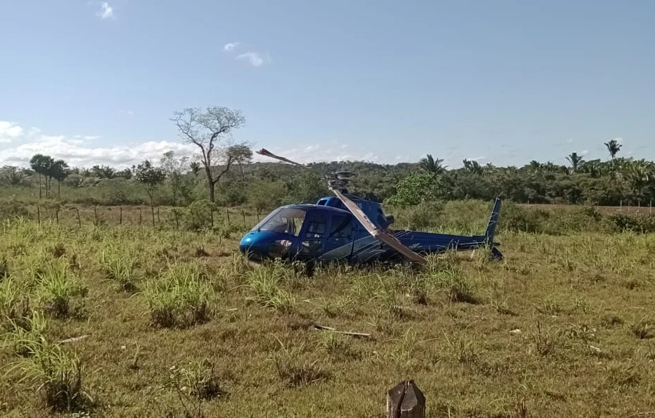Helicóptero faz pouso forçado em José de Freitas