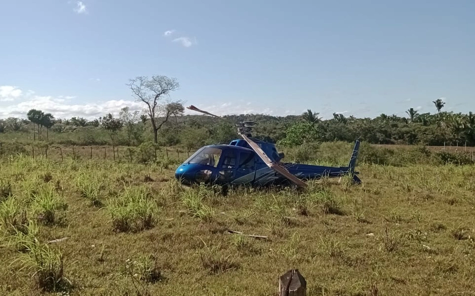 Helicóptero faz pouso forçado em José de Freitas