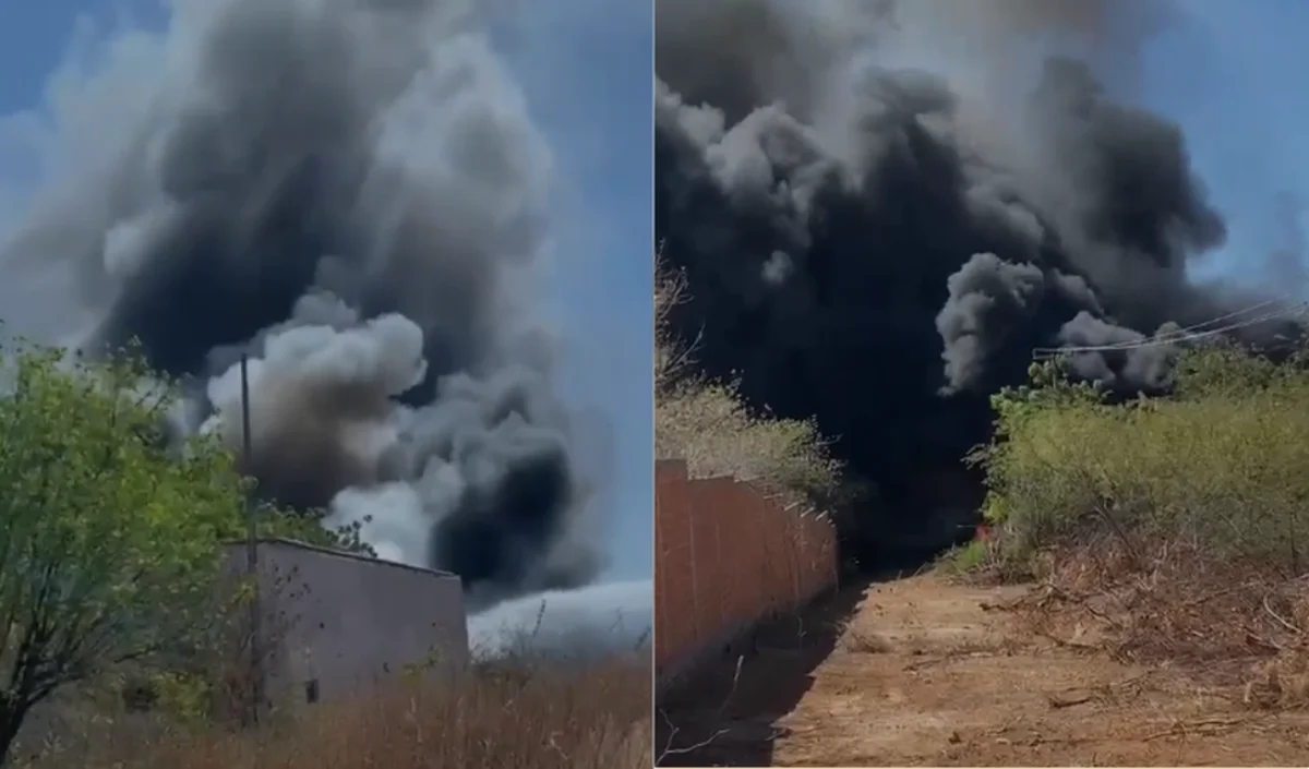 Fábrica de recicláveis em Picos é atingida por incêndio