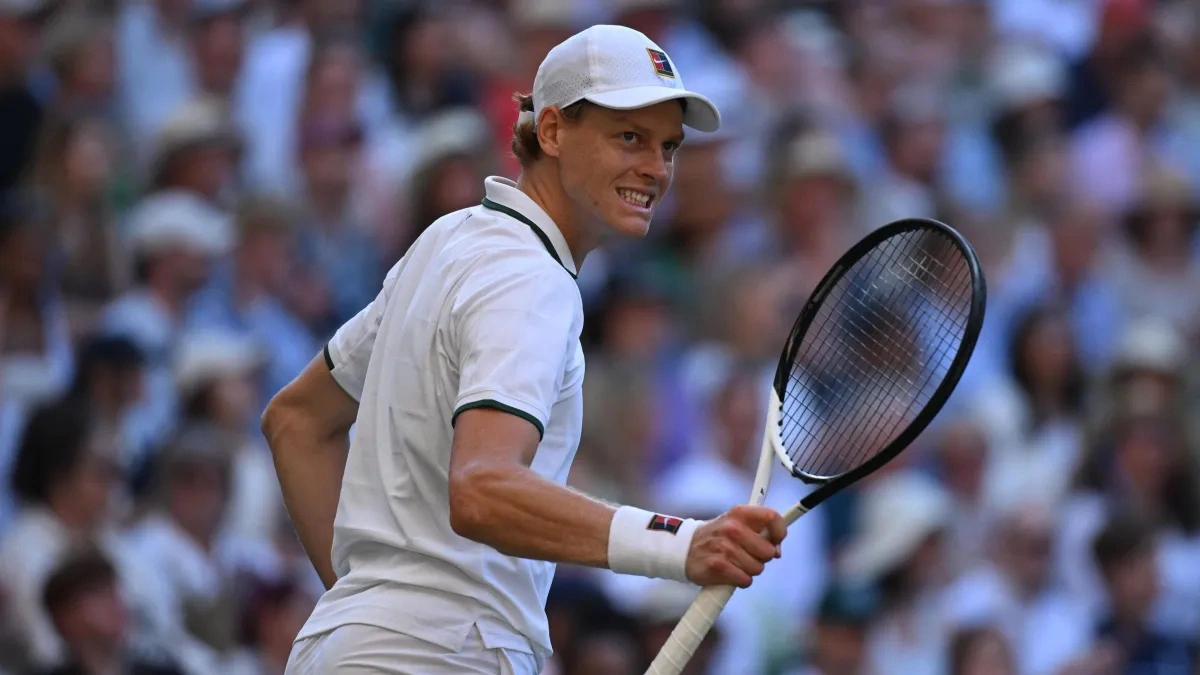 Jannik Sinner durante final de Wimbledon