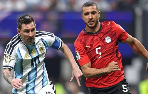 Jogo entre Argentina e Egito pela Copa do Mundo