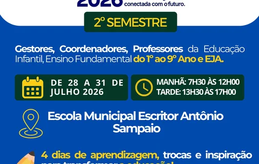 Jornada Pedagógica 2026 mobiliza rede municipal de ensino em Esperantina