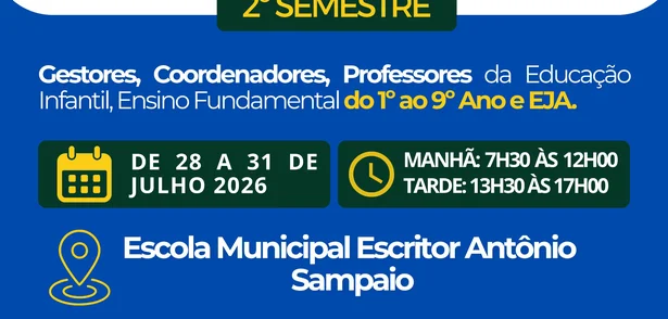 Jornada Pedagógica 2026 mobiliza rede municipal de ensino em Esperantina