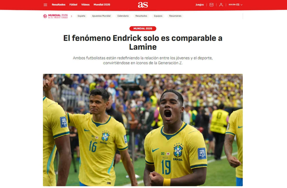 Jornal espanhol compara Endrick a Lamine Yamal
