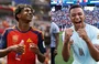 Lamine Yamal, da Espanha, e Kylian Mbappé, da França