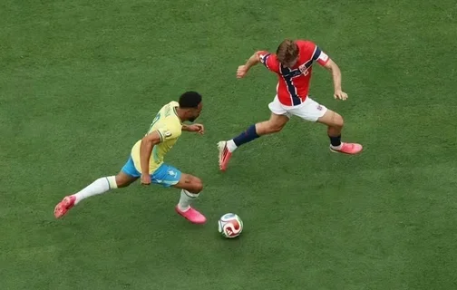 Lance de Brasil x Noruega pela Copa do Mundo