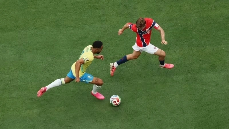 Lance de Brasil x Noruega pela Copa do Mundo