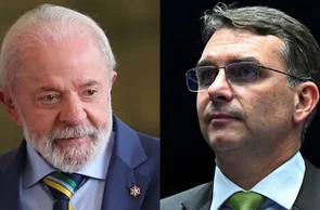 Lula e Flávio Bolsonaro